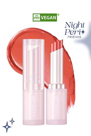 Yoğun Nemlendirme Sunan Vegan Dudak Balmı Peripera Ink Mood Glowy Balm(#8Sleeping Coral)(Night Peri)