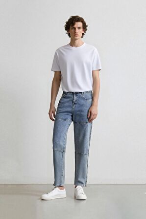 DeFacto %100 Pamuk Relax Fit Rahat Kesim Geniş Paça Jean Pantolon D8779AX24AUNM39