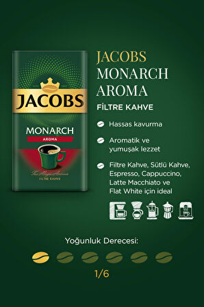 Jacobs Monarch Öğütülmüş Filtre Kahve 2 x 500 gr