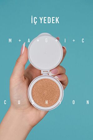 Aydınlık Görünüm Sunan SPF50+ PA+++  Cushion Fondöten 15g Magic Cushion Moist Up no.23 (İç Yedek)