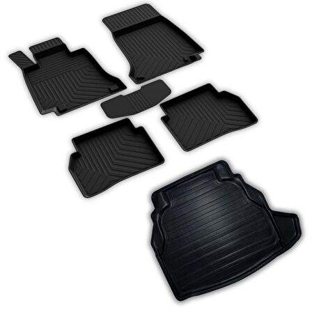 Mercedes C Serisi W205 Ferrous 4D Paspas ve Plastik Setli 3D Bagaj Havuzu 2015 ve Üstü