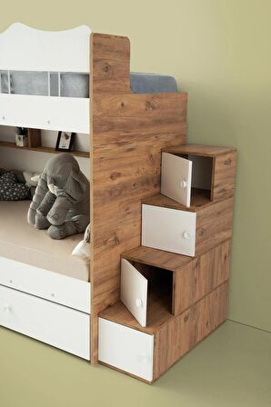 Bulut Yavrulu Ranza Beyaz & Ahşap Çelik Destekli %100 MDF