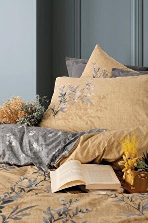 Cotton Box Modeline Çiçekli Pamuk Çift Kişilik Nevresim Takımı