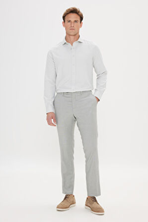Erkek Mint Yeşil Slim Fit Dar Kesim Italyan Yaka Armürlü Gömlek