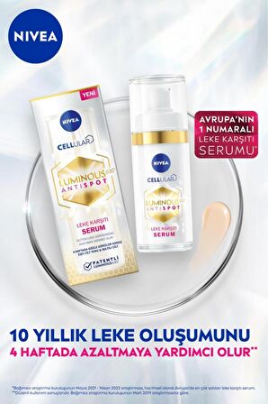 Nivea Luminous630 Leke Karşıtı Cilt Bakım Seti, Gündüz Yüz Kremi 50ml, Gece Kremi, Cilt Serumu, Göz Kremi