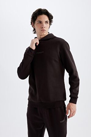 DeFacto Regular Fit Kapüşonlu Baskılı Sweatshirt C6131AX24AUBN337