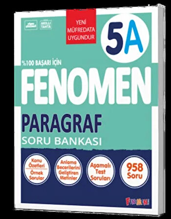 Fenomen Yayınları 5. Sınıf Paragraf A Soru Bankası