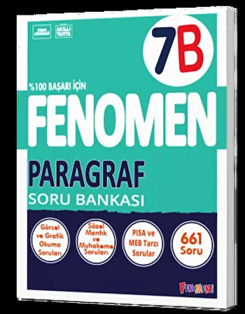 Fenomen Yayınları 7. Sınıf Paragraf B Soru  Bankası