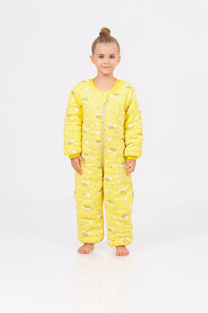 Kız Erkek Çocuk Kalın Elyaf Dolgulu Premium Kalite 2.5 Tog Desenli Uyku Tulumu