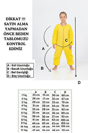 Kız Erkek Çocuk Kalın Elyaf Dolgulu Premium Kalite 2.5 Tog Desenli Uyku Tulumu