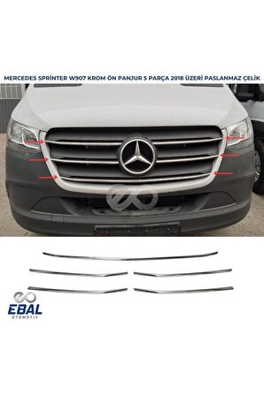 Mercedes Sprinter W907 Krom Ön Panjur 5 prç 2018 ve üzeri P.Çelik
