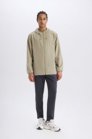 DeFactoFit Regular Fit Kapüşonlu File Astarlı Fermuarlı Mevsimlik Baharlık Mont D6179AX25SPKH513