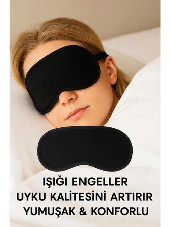 SleepEase™ Uyku Bandı – Konforlu Esnek Uyku Maskesi ve Bandı