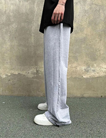 Oversize Şerit Detaylı Ayarlanabilir Paça Stoperli Baggy Eşofman Altı – %100 Pamuk – Unisex