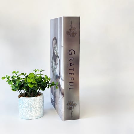 Kitap Görünümlü Dekoratif Kutu, İskandinav Tarzı Grateful Tasarım, Gizli Saklama Kutusu ve Ev Ofis Süsleme Ürünü