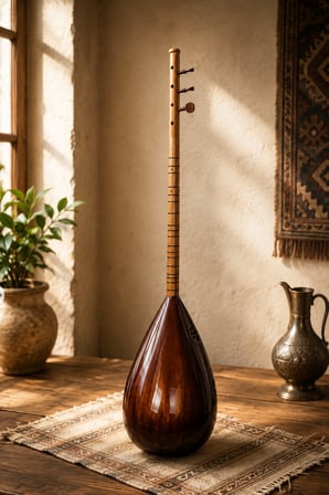 Saz Seti Kısa Sap Bağlama Seti Saz, Kılıf, 2 Tezene ve Kitap Hediye ( Telefona Gönderilir )