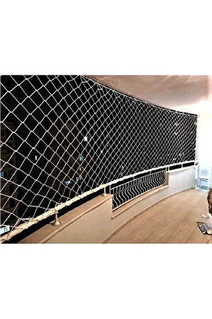 2,50 X 1 Metre Çocuk Güvenlik Filesi Kalınlık 4 Mm Balkon Güvenlik Filesi Kedi Güvenlik Filesi File