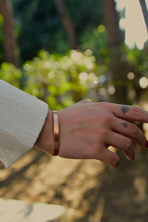 Düz Model Bakır Bileklik