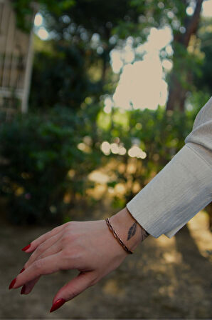 Burgu Desen Bakır Bileklik