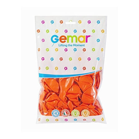 Gemar Parti Doğum Günü Organizasyon Balon - 28 Cm. - Turuncu Renk - 100 Adet 