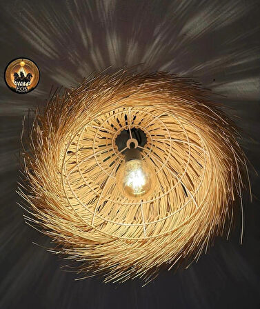 Bali Bambu Rattan Avize Tropikal Kaçış