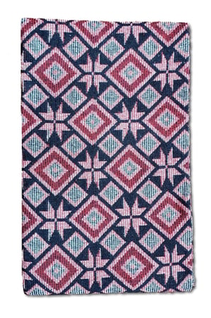 Makine Dokuması Baklava Desenli Büyük Kilim, Yeşil