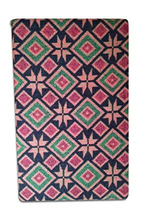 Makine Dokuması Baklava Desenli Büyük Kilim, Yeşil