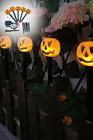 Bal Kabağı Kazıklı Solar LED Işık, Cadılar Bayramı Güneş Enerjili Hallowen Zemin Yürüyüş Yolu Işığı