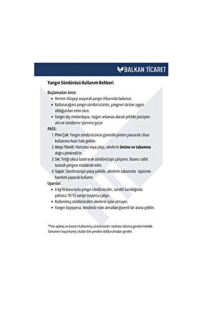 2 kg tozlu yangın sndürme cihazı + askı aparatı