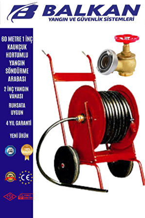 60 Metre Yangın Hortum Arabası+2 inç yangın vanası