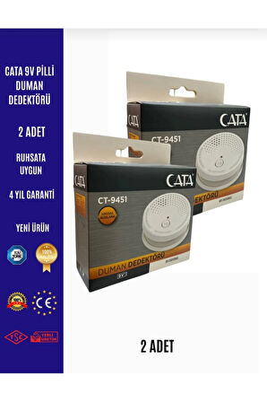 9v Pilli Duman Dedektörü 2 Adet