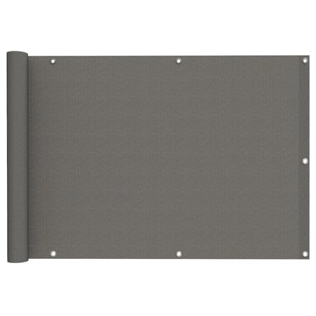 5 METRE X 80 CM Gri Renk Polyester Balkon Demiri Brandası Su Geçirmez 1.sınıf 650g