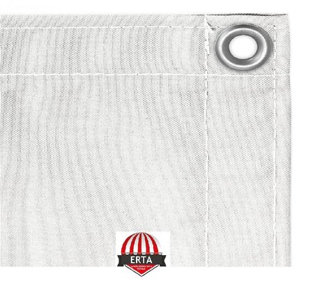 3 METRE X 60 CM BEYAZ Renk Polyester Balkon Demiri Brandası Su Geçirmez 1.sınıf 650g