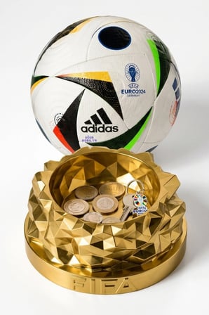 Futbol Topunuzu Ballon d'Or a Çeviren Gold Kaplamalı Stand (top dahil değildir)
