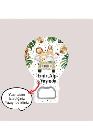 30 Safari Temalı Balon Açacak Magnet