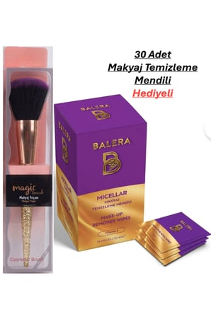 Pro Plus Pudra Ve Allık Fırçası & Micellar Makyaj Temizleme Mendili