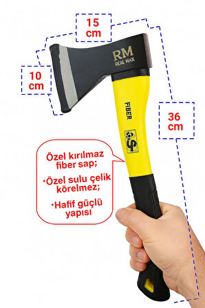 500 gr Fiber Saplı Balta – Ergonomik ve Dayanıklı Tasarım