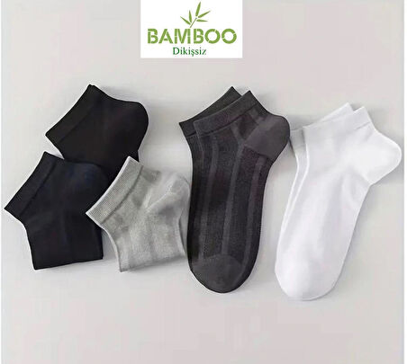 Bambu Erkek Ultra Comfort Dikişsiz Terletmeyen Patik Çorap 5'Çift