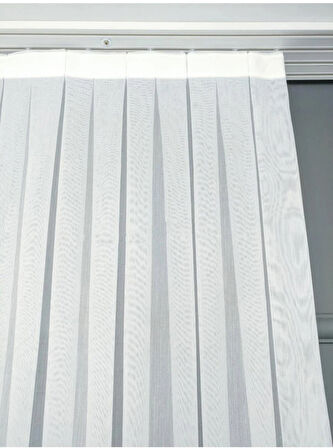 Keten Bambu Desen Tül Perde 1x3 Sık Pile
