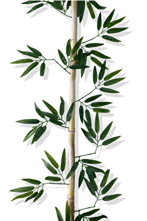 Yapay Yoğun Yapraklı 180 Cm 10 Adet Dekoratif Bambu Çubuğu Islak Doku
