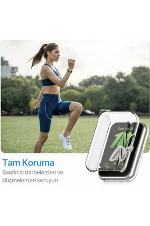 Huawei Band 11 Uyumlu Şeffaf Silikon Tam Kaplayan Kasa ve Ekran Koruyucu
