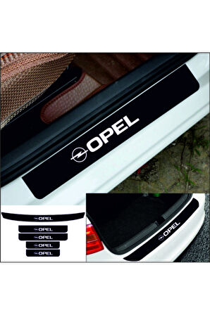 OPEL ASTRA İÇİN ÖZEL YENİ UYUMLU AKSESUAR OTO BAGAJ VE KAPI EŞİĞİ ÖZEL YENİ STİCKER SET PİANO BLACK