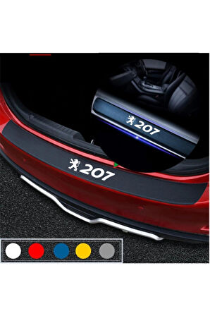 PEUGEOT 207 İÇİN ÖZEL YENİ UYUMLU AKSESUAR BAGAJ VE KAPI EŞİĞİ SETİ KARBON