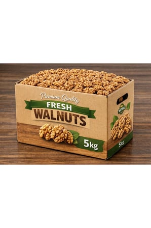Doğal İç Ceviz Kelebek 5 Kg - Premium Taze Ekonomik Aile Paketi (koli)