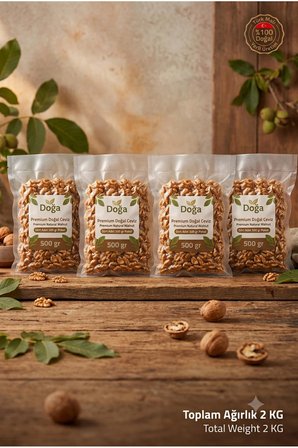 Doğal İç Ceviz Kelebek 2 Kg - Premium Taze Ekonomik Aile Paketi
