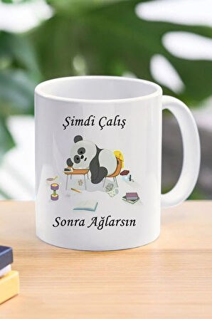 Şimdi Çalıs Sonra Ağlarsın Tasarım Kupa Bardak