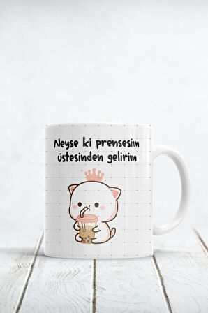 Neyse Ki Prensesim Üstesinden Gelirim Baskılı Kupa Bardak