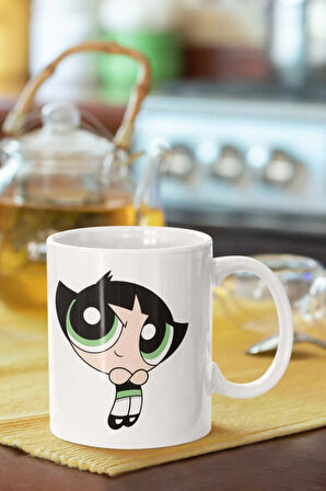Powerpuff Girls Buttercup Baskılı Porselen Kupa Bardak
