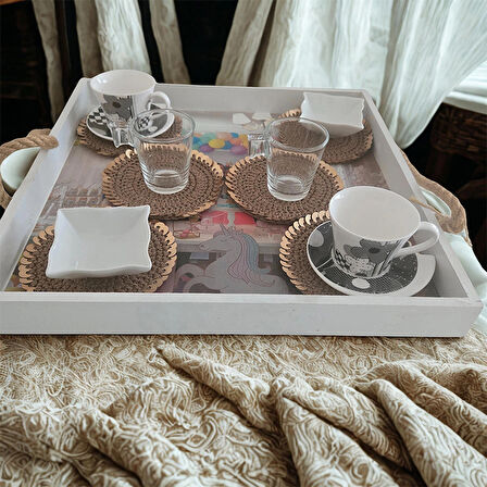 Kahverengi Pullu Bardak Altlığı