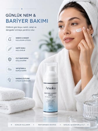 Bariyer Onarıcı Bakım Kremi 50 ml Ceramide Cica Niacinamide Hyaluronic Acid Panthenol